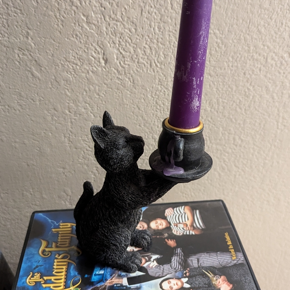 Black Cat Candle Holder - Picture 4 of 11